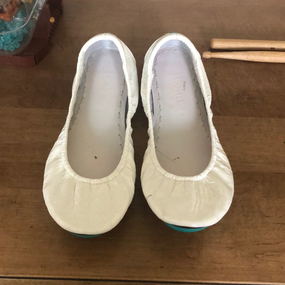 Tieks diamond white crocs sz 8